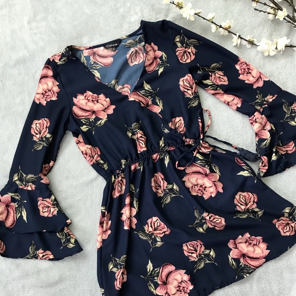 Hint of Blush Dresses & Skirts - Rose Print Dress